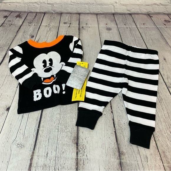 Disney Baby Mickey Halloween 2 Piece Pajama Set - Picture 1 of 3